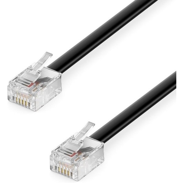 deleyCON deleyCON 2m Telefonkabel Modularkabel 6P4C Westernkabel RJ11 auf RJ11 LAN-Kabel