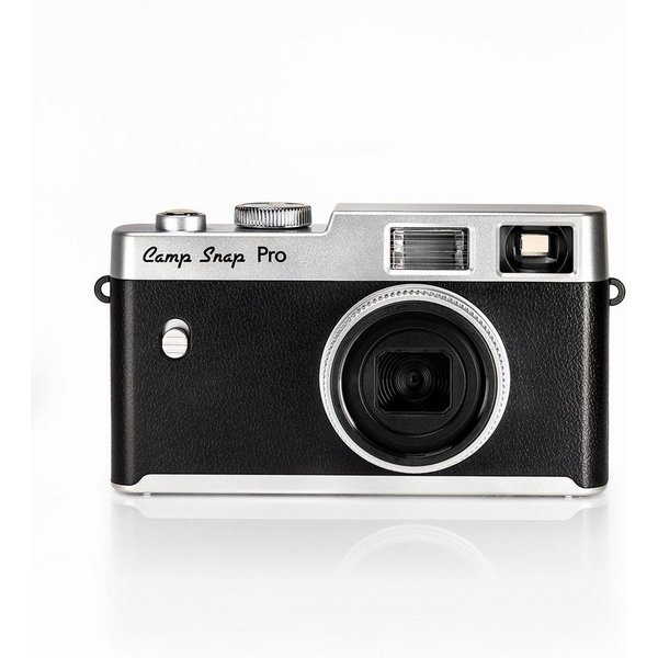 Camp Snap CS-PRO Retro Digitalkamera 16MP mit Xenon-Blitz, Vintage Style Kompaktkamera (Fixfokus-Objektiv, 16 MP, Keiner, 16MP Retro Kamera ohne Display mit Xen