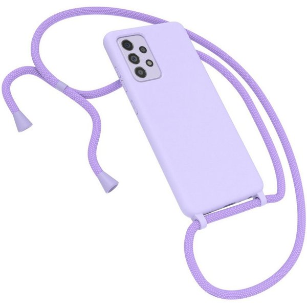 EAZY CASE Handykette Silikon Kette für Galaxy A52 / A52 5G / A52s 5G 6,5 Zoll, Schutzhülle Handyband Smartphonekette für Unterwegs Necklace Cover