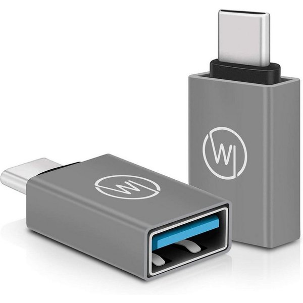 Wicked Chili 2x USB-C OTG Adapter für iPad Pro / Air, MacBook USB-Adapter USB-C zu USB-A, für iPad Pro (2018 2020 2021), Air 2021 / Macbook und Macbook Air mit
