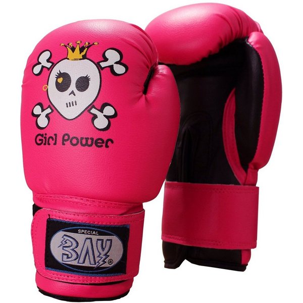 BAY-Sports Boxhandschuhe Girl Power Kinderboxhandschuhe pink Kids Boxen Kickboxen