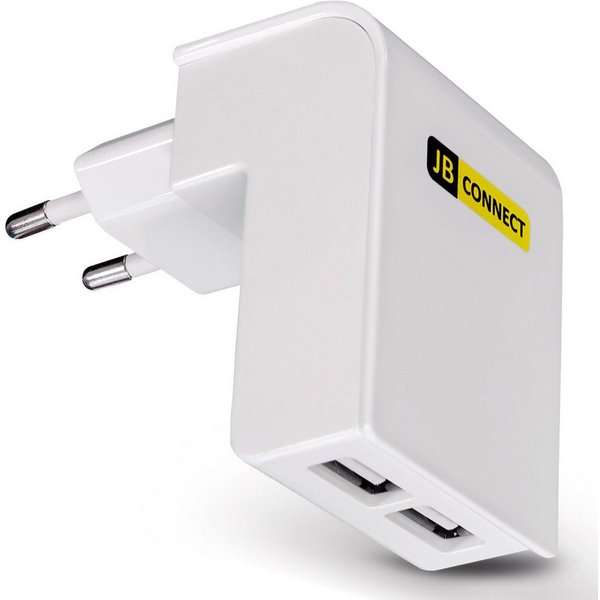 EAXUS 2-Port USB-Ladegerät (2100 mA, 10,5 W, 1-tlg., Universal, Winkelstecker)