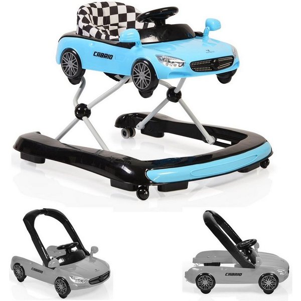 Cangaroo Lauflernhilfe Cabrio 2 in 1, Licht, Silikon, Auto-Design, Armaturenbrett, Silikon-Stopper