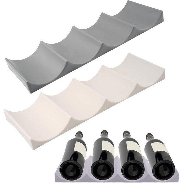 FELIXLEO Bierflaschenhalter 2 Stück Flaschenhalter Kühlschrank stapelbar Anti-Rutsch Organizer, (2-St)