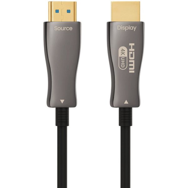 ProfiPatch ProfiPatch HDMI Glasfaserkabel 4K60Hz UHD 10m schwarz Goldkontakt Zink HDMI-Kabel, (1000 cm)