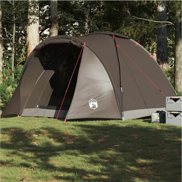 furnicato Angelzelt Campingzelt 310x226x153 cm Braun, Wetterfestes Outdoor-Zelt mit abnehmbarem Regendach und Tasche