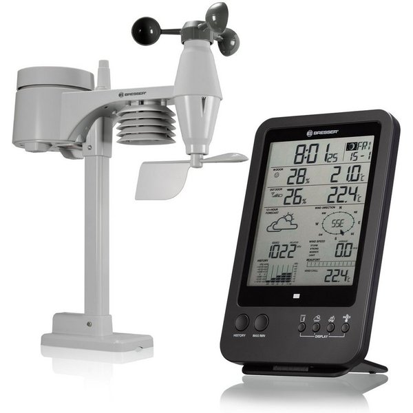 BRESSER BRESSER 5-in-1-Wetterstation, schwarz Wetterstation