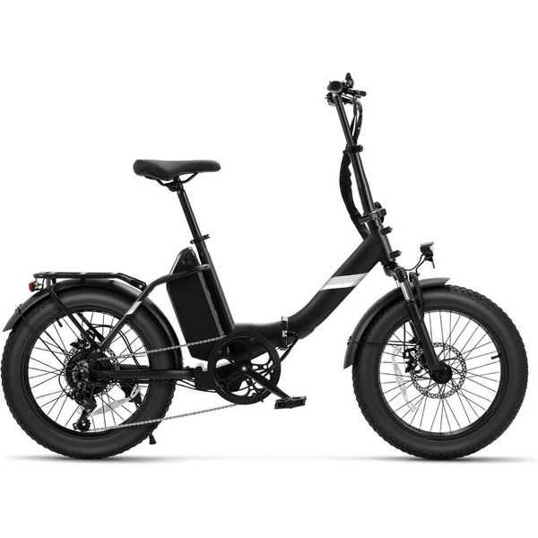 Touroll E-Bike S3 20 Zoll Elektro‑Fat‑Faltfahrrad, 7 Gang Shimano, Heckmotor, 468 Wh, 25 km/h, abnehmbarer Akku, 250 W Nennleistung, 20"×3,0" Fat‑Reifen