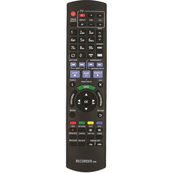 Alltro Ersatz Fernbedienung für Panasonic N2QAYB000986 Fernbedienung (für Panasonic Blu ray Disc Recorder)