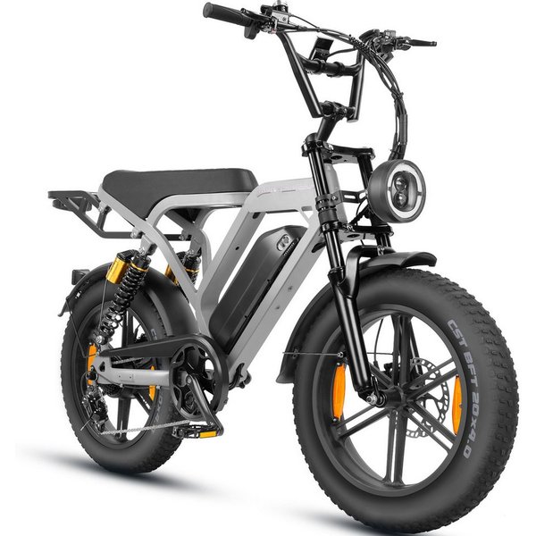 Vankel E-Bike Mountainbike Cityrad E-Fahrrad 20” x 4.0” Damen u. Herren Pedelec 720Wh Max.108KM, Kettenschaltung, Heckmotor, 720 Wh, (Beleuchtungsset mit Batter
