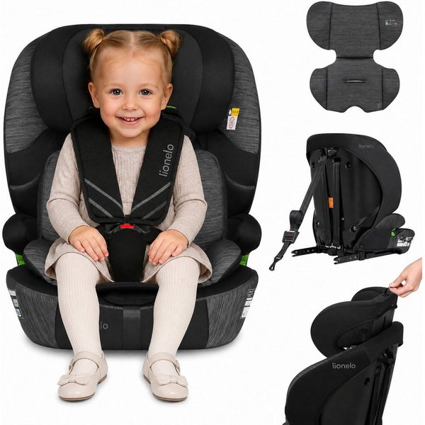 lionelo Autokindersitz LEVI FIX I-SIZE, ab: ab 15 Montaen, bis: Bis ca. 12 Jahre (150 cm), ab: 76 cm, bis: 150 cm, (Set), Dri-Seat/ISOFIX/TopTether/Reduziereins