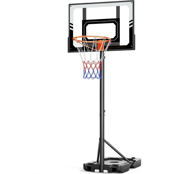 OUNUO Basketballkorb höhenverstellbarer Basketballkorb mit bruchsicherer PC-Rückwand