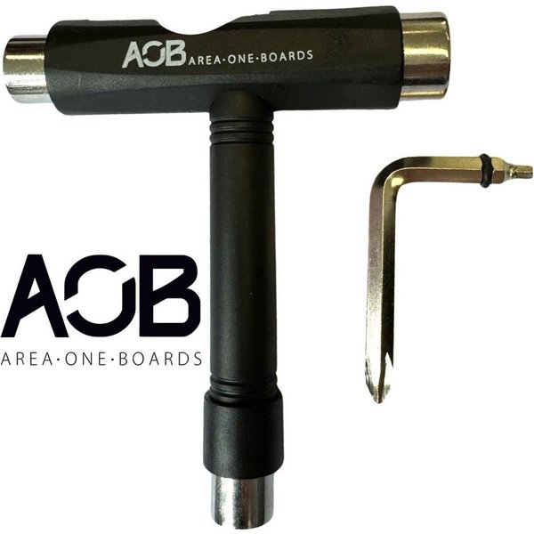 AOB Skateboard AOB Longboard Skate Rollschuhe Tool Multifunktions Werkzeug Schwarz