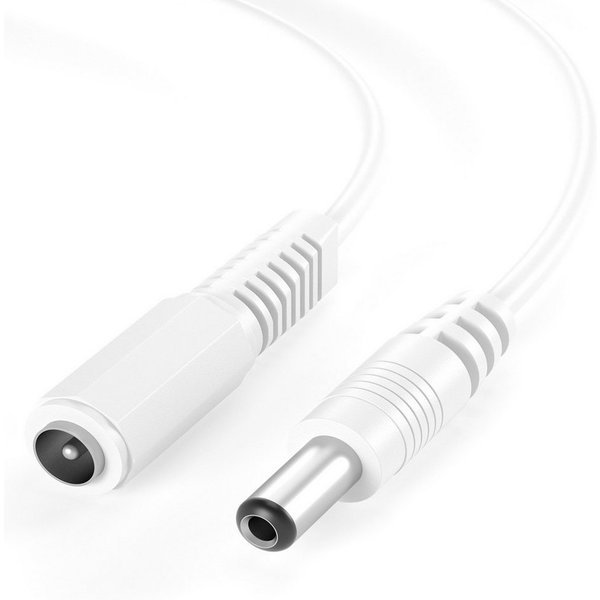 JAMEGA DC Verlängerungskabel 12V 5,5mm x 2,1mm Stecker Kabel Buchse Kupplung Netzkabel, Hohlstecker , Hohlsteckerbuchse (250 cm)