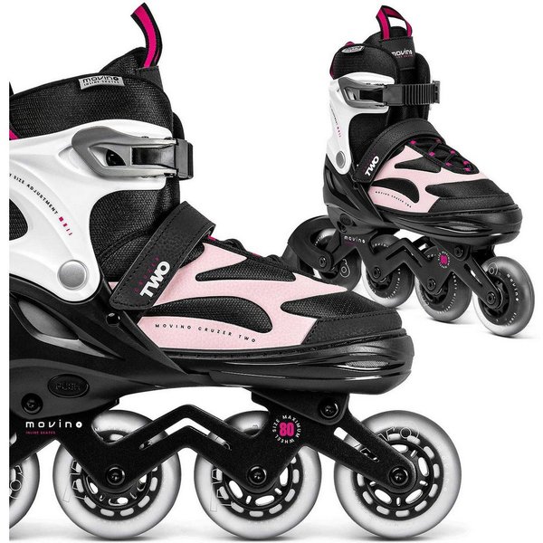 Movino Rollschuhe Verstellbare Inliner MOVINO CRUZER TWO 80mm Rollen ABEC7 Alu-Schiene