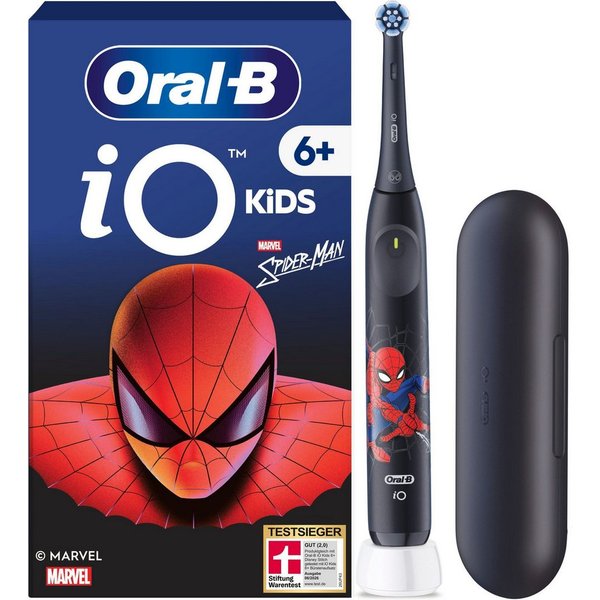 Oral-B Elektrische Kinderzahnbürste iO Kids 6+ Spiderman, Aufsteckbürsten: 1 St., 1 Reise-Etui, Musik-Timer, 3 Modi, ab 6 Jahren