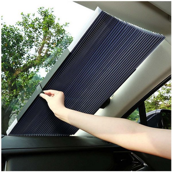 MOPUEA Autosonnenschutz Sonnenblende Auto für Windschutzscheibe aus Akkordeon, (Auto Sonnenschutz Teleskop UV Schutz reflektierende Autoabdeckung, Teleskop Auto