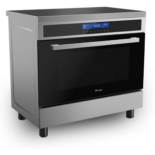 KKT KOLBE Elektro-Herd-Set Standherd Induktionsherd CC9001IND, mit Teleskop-Vollauszug, 90cm / Backofen / 4 Zonen / Flexzone / 9 Heizstufen / Grill / Touch