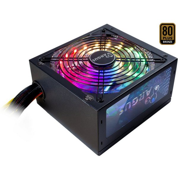 Inter-Tech Inter-Tech Argus RGB-500W II, PC-Netzteil, (1x PC-Netzteil (80 PLUS Bronze)