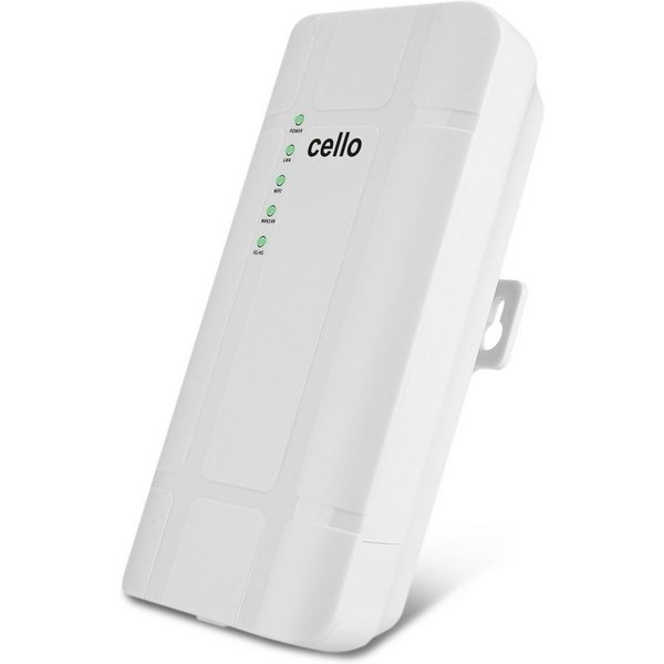 Cello 4G LTE WLAN-Router für den Außenbereich, 300Mbit, 4G, LTE 4G/LTE-Router, Bis zu 25 Geräte gleichzeitig, SIM‑Lock‑frei, 12V / 24V PoE / 230V