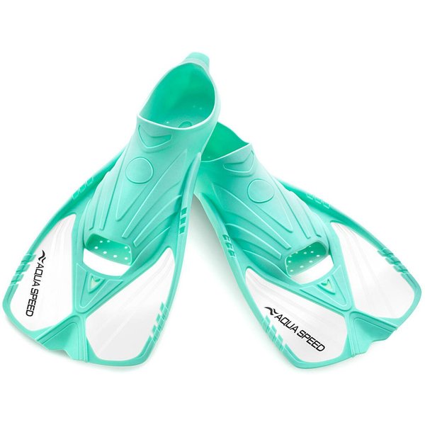Aqua Speed Flosse Action Schwimmflossen kurz Allround-Trainingsflossen (Trainingshilfe Schwimmen für Erwachsene mit Fokus Wasserlage 40/41), Optimierte Kurzflos