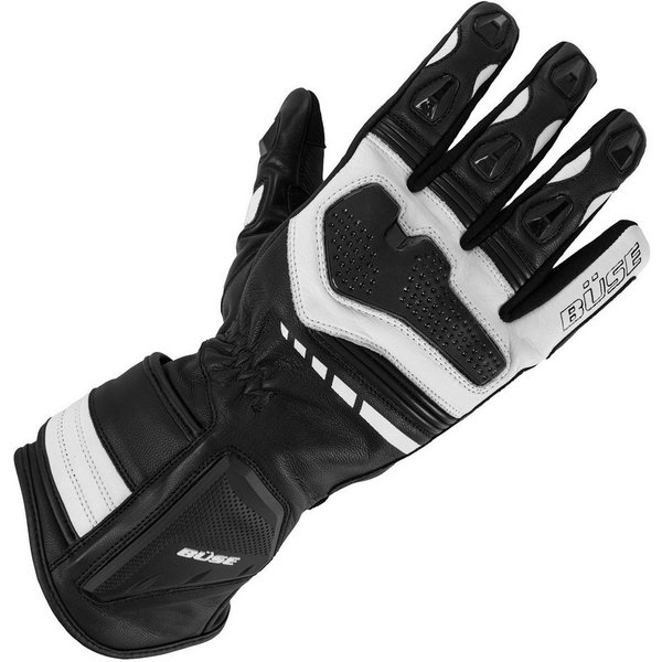 Büse Motorradhandschuhe Büse Trento Handschuhe schwarz / weiß motorradhandschuhe für herren