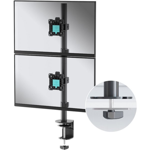 ONKRON Monitor-Halterung 13-32 Zoll, bis 8 kg, VESA 75x75-100x100, (bis 34 Zoll, neigbar, schwenkbar, drehbar, Gasdruckfeder, Kabelmanagement)
