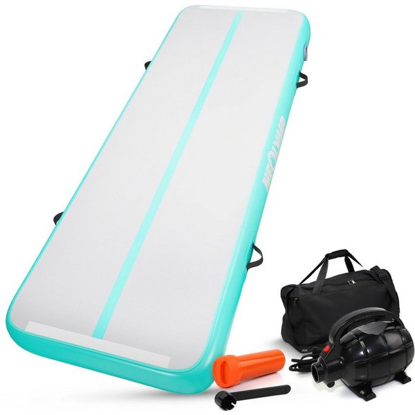 NEOLYMP Turnmatte Air Matte Track - Tumbling Matte 3m - Turnmatte Kinder & Erwachsene (Turnmatte mit Luftpumpe, Reparaturset & Tasche und Aufbauanleitung), Ruts