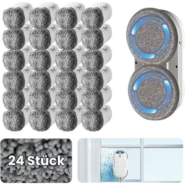 Grenintol Fensterputzroboter Fensterputzroboter Ersatztücher Gilt nur für die Modelle w1/w1p, (24-St)