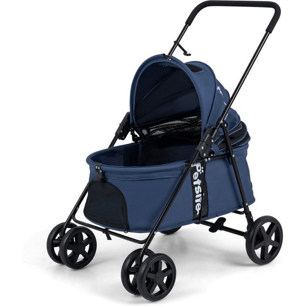 COSTWAY Hundebuggy Hundewagen, faltbar, Haustierbuggy mit verstellbarem Sonnendach