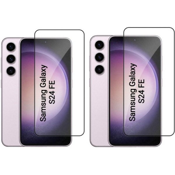 CLM-Tech Displayschutzglas 2X für Samsung Galaxy S24 FE 6,7 Zoll, Panzerglas Folie - Anti-Fingerabdruck und kratzfest -, 2 Stück, Kristallklar