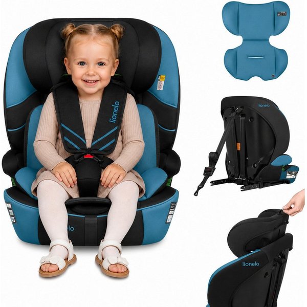 lionelo Autokindersitz LEVI FIX I-SIZE, ab: ab 15 Montaen, bis: Bis ca. 12 Jahre (150 cm), ab: 76 cm, bis: 150 cm, (Set), Dri-Seat/ISOFIX/TopTether/Reduziereins