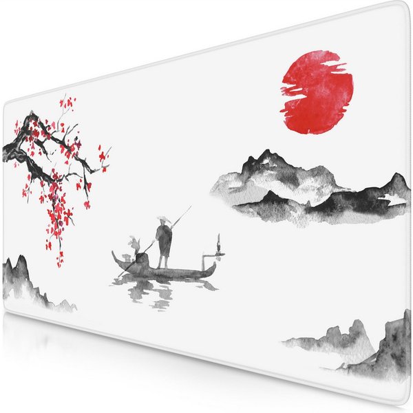 Titanwolf Gaming Mauspad XXL Speed Mousepad 900 x 400 x 3 mm, Schreibtischauflage, abwaschbar (1-St), rutschfeste Rückseite, Geschwindigkeit & Präzision, Ink Sa
