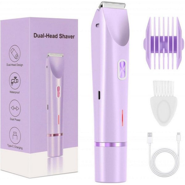 FELIXLEO Beauty-Trimmer Bikini-Rasierer, 2-in-1-Doppelkopf-Bikini-Trimmer & Körperrasierer