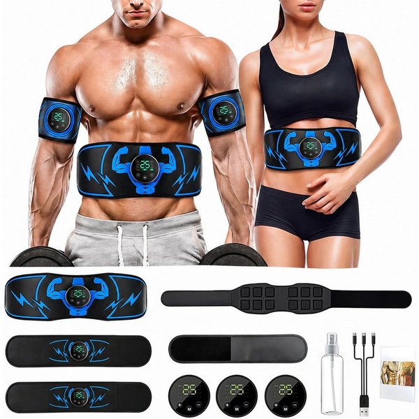 MOPUEA Bauchtrainer Bauchtrainer Tragbar Kompakt Für Zuhause (8 Modi 25 Intensitätsstufen Individuell Einstellbar, Einfache Bedienung Hautfreundlich Für Alltag 