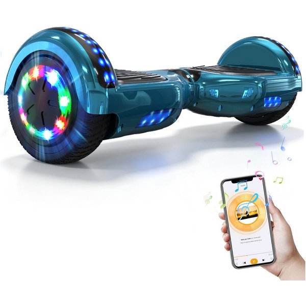 RCB Balance Scooter JD5JD6, 6,5 Zoll Zweimotoren Hoverboard mit LED-Leuchten und Bluetooth