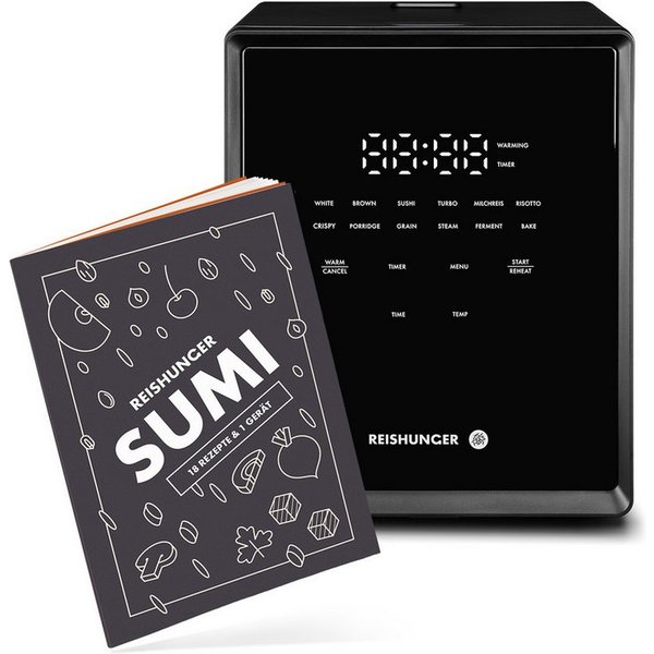 Reishunger Reiskocher SUMI – Digitaler Multikocher – 12 Programme und Warmhaltefunktion, 600 W
