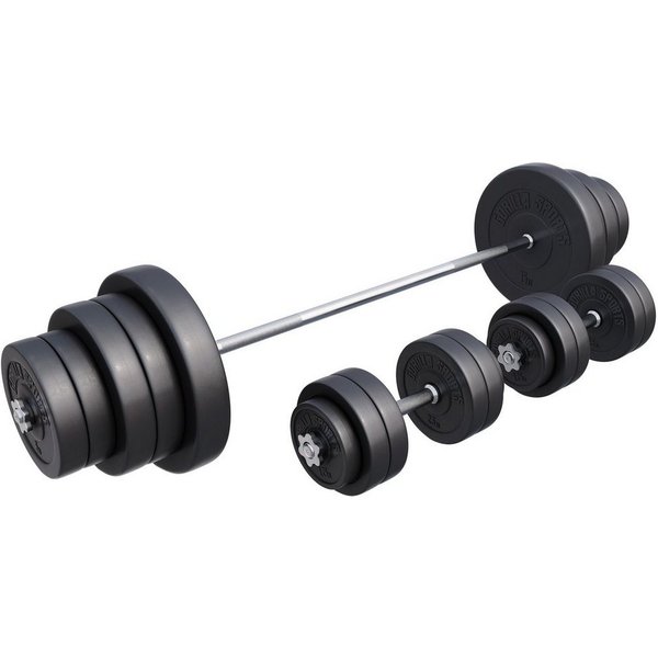 GORILLA SPORTS Langhantel Langhantelset Kunststoff 60 kg - 130 kg