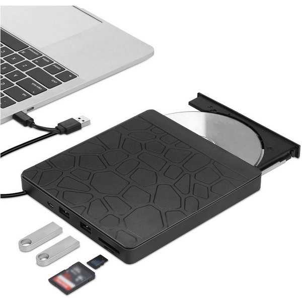 Senmudi External DVD Drive,Externes CD DVD Laufwerk DVD-Brenner (DVD+R 8X,DVD-R 8X,DVD+RW 8X,DVD-RW 6X,DVD+R9 6x (Dual-Layer, 8,5 GB), BD DVD-R9 6X (Dual-Layer,