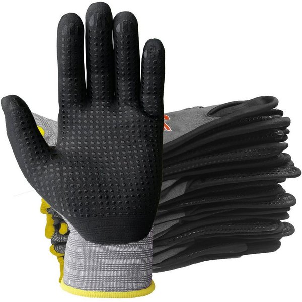 GUARD 5 Arbeitshandschuhe Montagehandschuhe mit Noppen (Art. 11580GN) (3-St) Sanitized Hygienefunktion