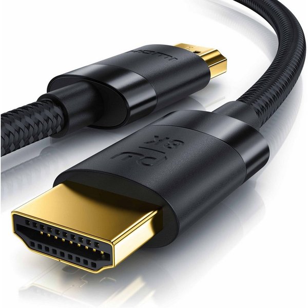 Primewire 8K @ 120Hz / 4K @ 240Hz DSC, Ultra High Speed, Nylonummantelung, 10m HDMI-Kabel, 2.1, HDMI Typ A (1000 cm), 48 Gbit/s Bandbreite, eARC, CEC, HDCP, für