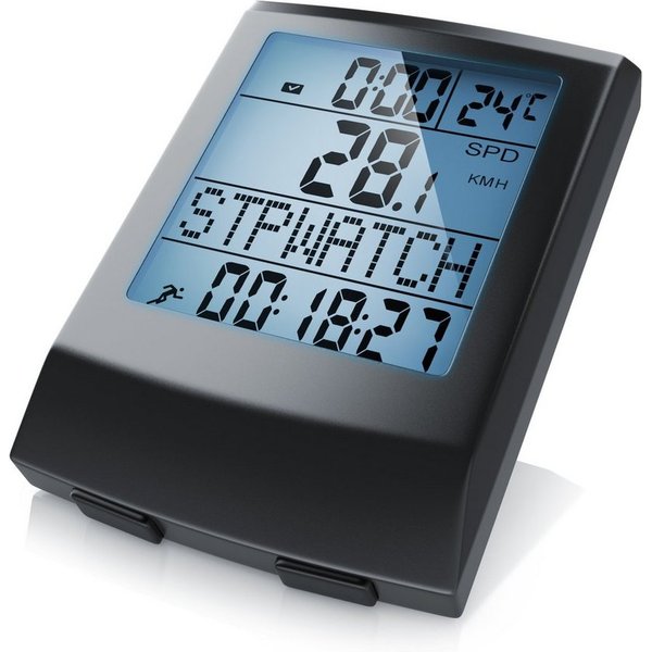 Aplic Fahrradcomputer kabellos, Sport Fahrradtacho, Radcomputer, Tachometer, 13 Funktionen (1-St), inkl. Geschwindigkeitssensor, Temperaturanzeige Hintergrundbe