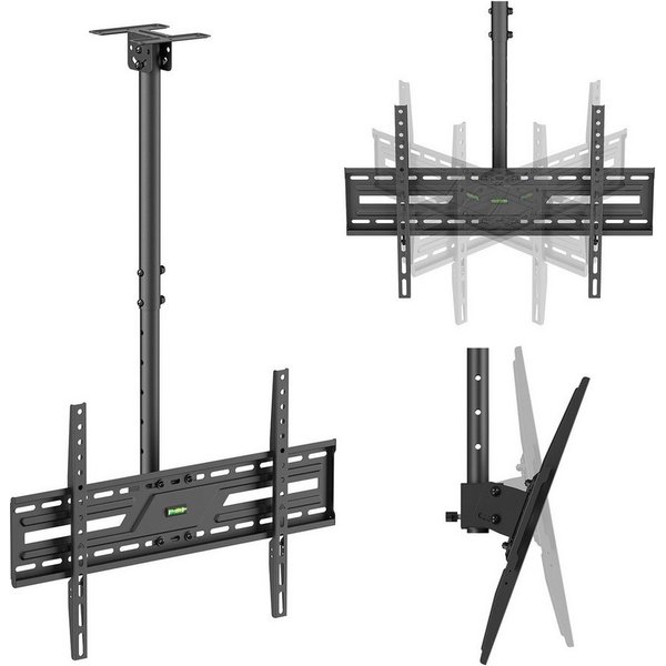 Maclean TV-Deckenhalterung MC-173 für Fernseher von 37 bis 86 Zoll max. 50 kg, (bis 86 Zoll, Höhenverstellung des Fernsehers: 527–777 mm)