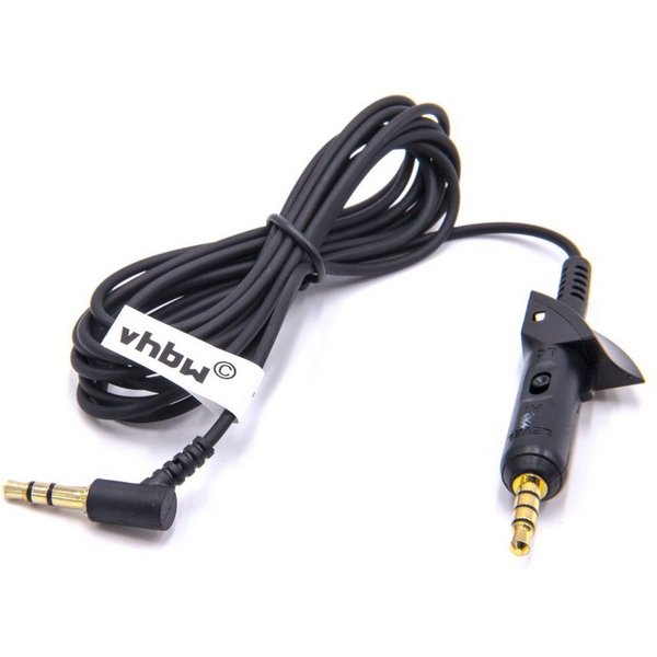 vhbw passend für Bose QuietComfort QC2, 2, QC15, 15 Kopfhörer / Mobilfunk Audio-Kabel, Inkl. Lautstärkeregler
