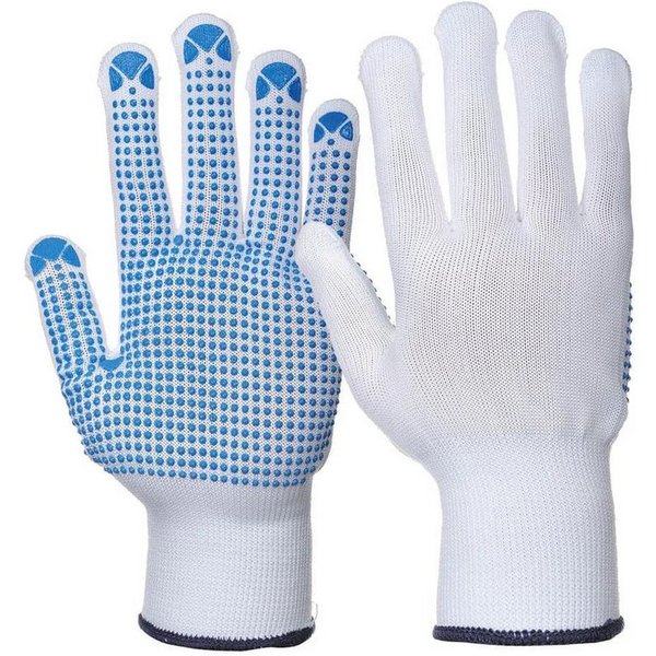 Portwest Arbeitshandschuhe Portwest PVC Noppen-Handschuh A110 Schwarz