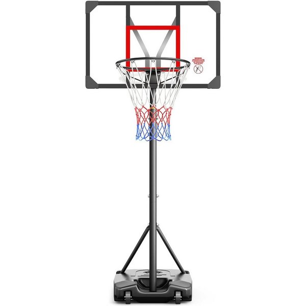 OUNUO Basketballkorb für Kinder/Jugendliche tragbar, höhenverstellbarer Basketballständer