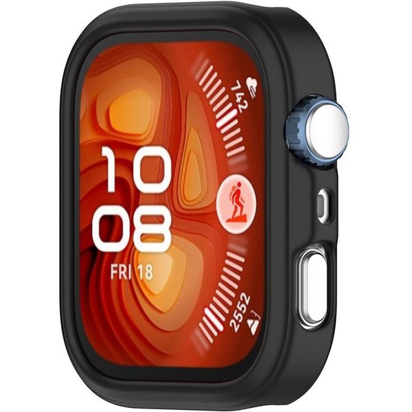 Wigento Smartwatch-Hülle Für Huawei Watch Fit 4 Pro Soft Silikon Schutz Hülle Gehäuse Schwarz, Half Coverage, leicht, flexibel