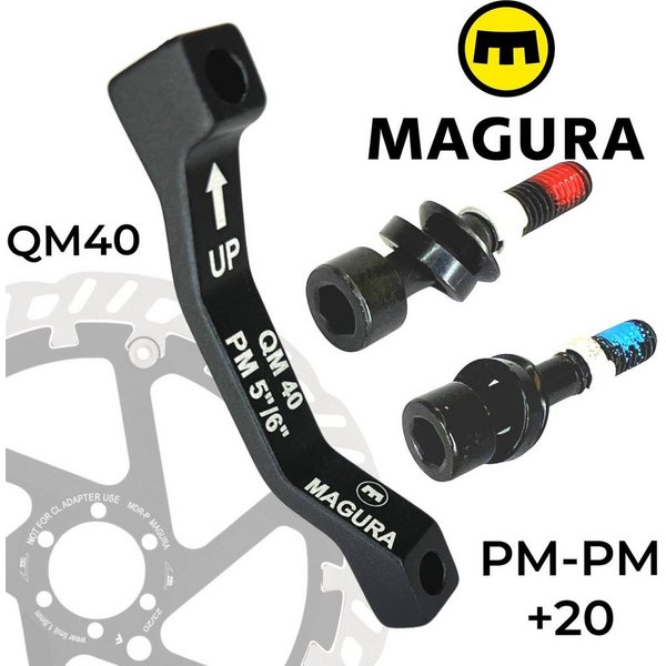 Magura Scheibenbremse Magura Bremsscheiben Adapter QM40, PM 160-180 / PM 140-160 +20mm