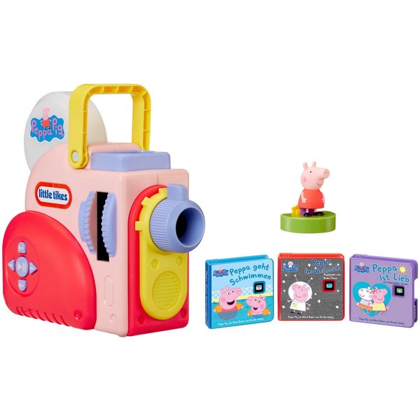 Little Tikes® Hörspiel Story Dream Machine, Peppa Wutz inkl. Freundschafts-Kollektion, (Set, 5-St), Kinderprojektor, inkl. 3 Kassetten mit Geschichten von Peppa