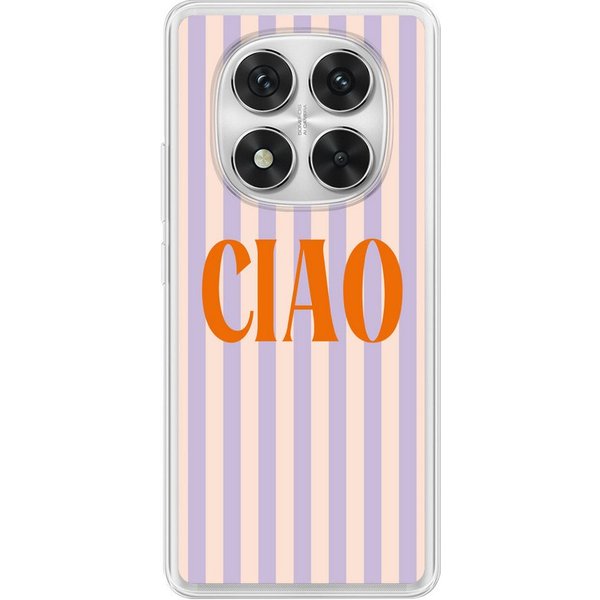 MuchoWow Handyhülle für Xiaomi Redmi Note 14 Pro+ Ciao - Zitat - Pastell - Streifen, Handy Case, Silikon, Bumper Case Dünn